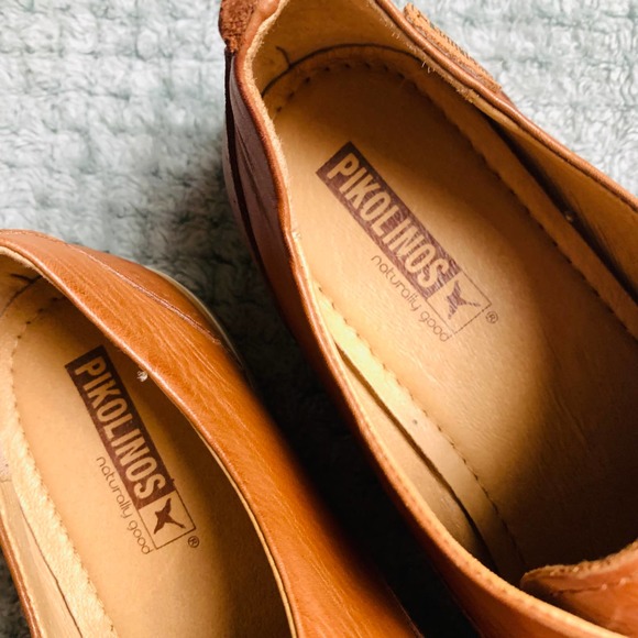 PIKOLINO'S Warm Brown Soft Leather Almond Toe Mules 39/8.5 Slip On 39/ - Picture 3 of 9